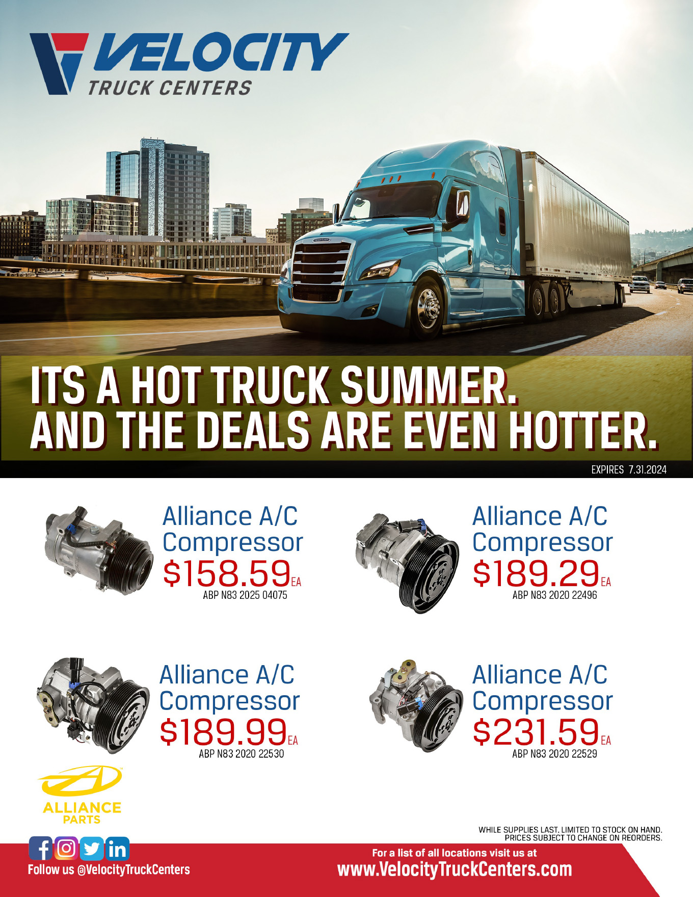 https://www.velocitytruckcenters.com/s3/mediaVelocity Parts special offers July 2024