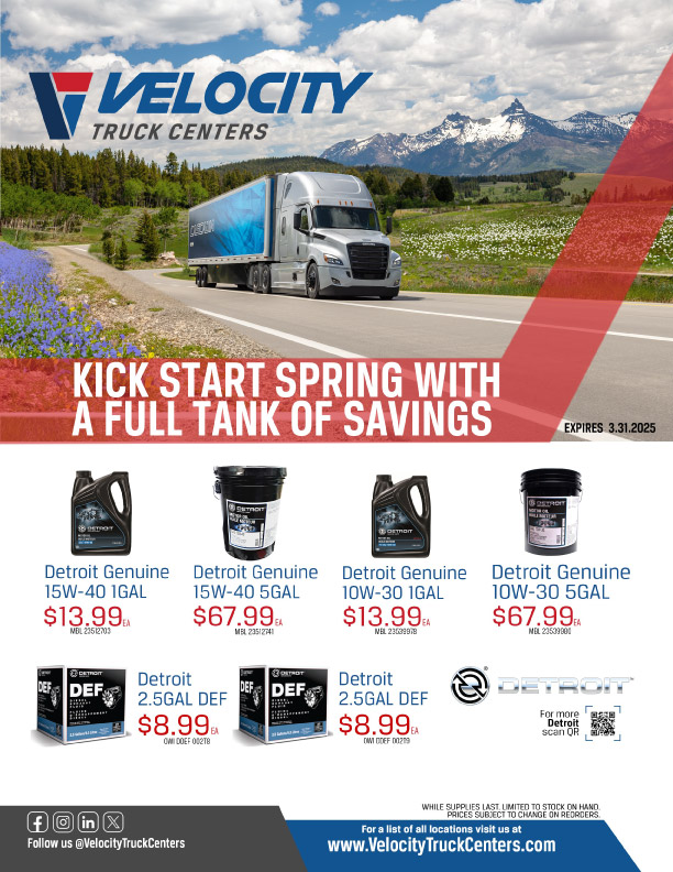 Velocity Truck Parts Specials - March 2025