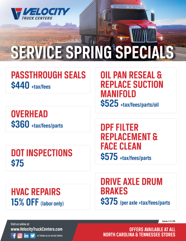 Spring Service Specials - NC & TN